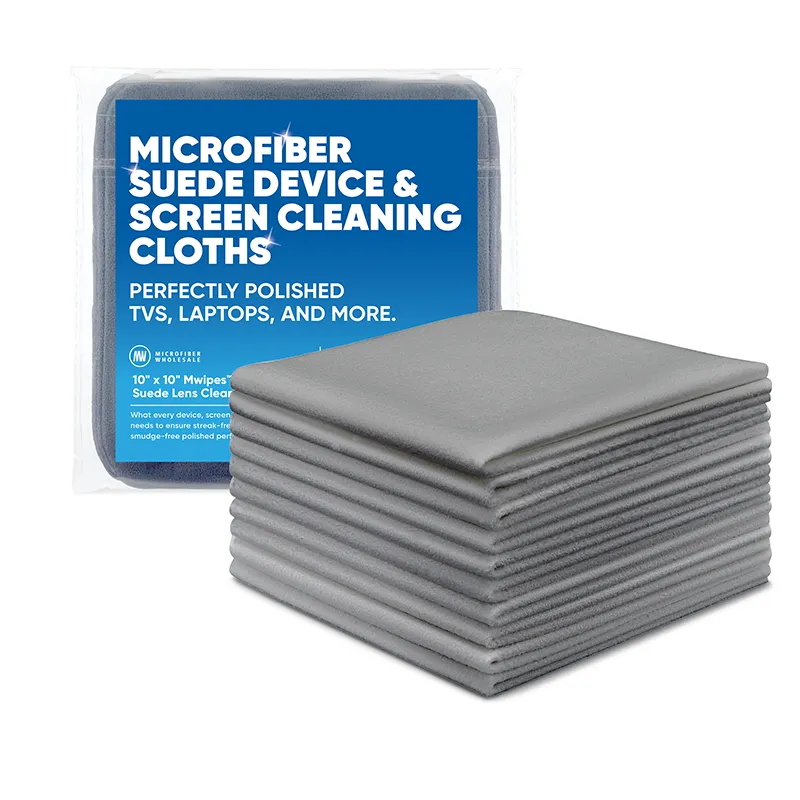 10"x10"  Mwipes Microfiber Suede Lens Cleaning Cloth - Pack of 10