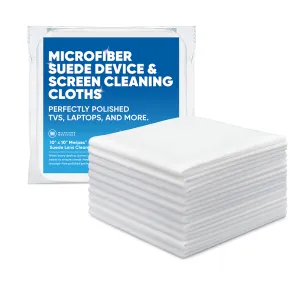 10"x10"  Mwipes Microfiber Suede Lens Cleaning Cloth - Pack of 10