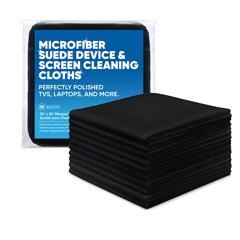 10"x10"  Mwipes Microfiber Suede Lens Cleaning Cloth - Pack of 10