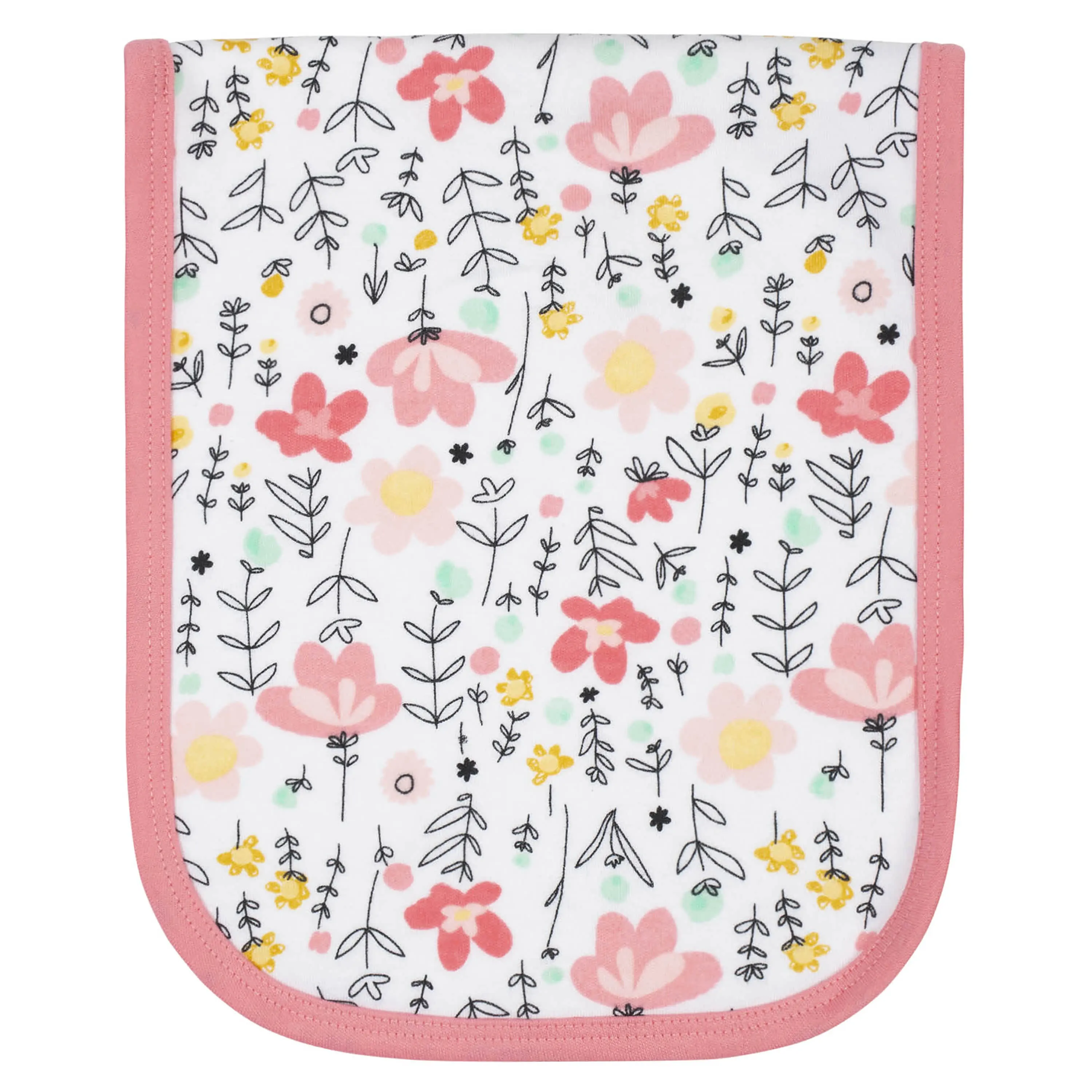 3-Pack Baby Girls Garden Floral Burp Cloths