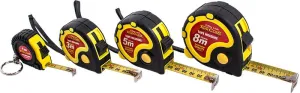 MEASURING TAPE SET 4PC  ME06316 ME06519 ME0625 1M 3M 5M & 8M