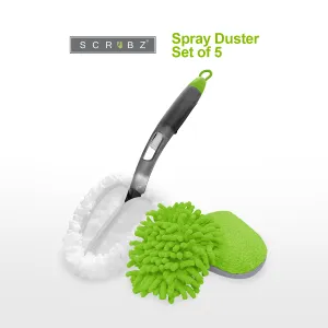 SCRUBZ Spray Duster Set Chenille Cloth Pad & Microfiber Duster