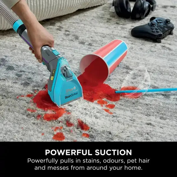 Shark PX250UKT StainStriker HairPro Pet Stain & Spot Cleaner, Dark Silver & Force Fuchsia