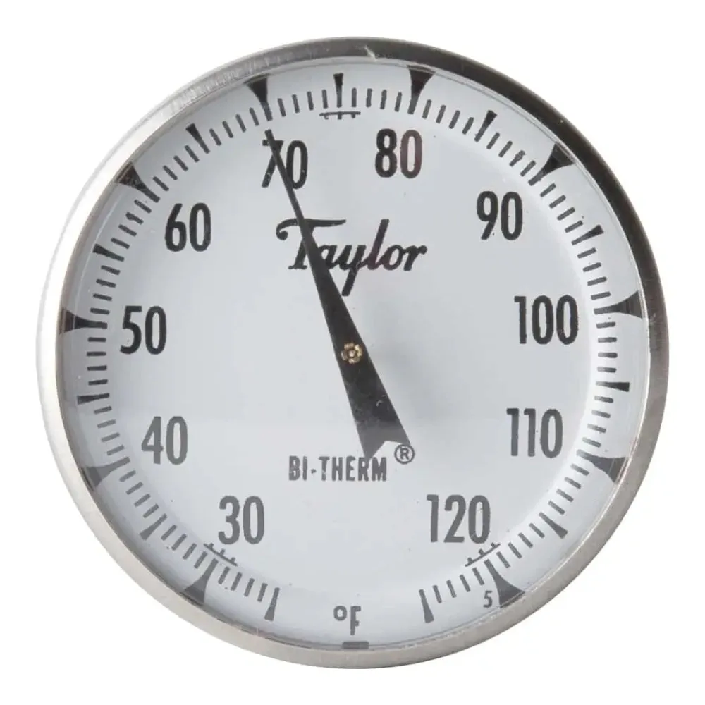 Taylor 8212J 1.75" Superior Grade Dial Instant Read Probe Thermometer, 25 - 125 F