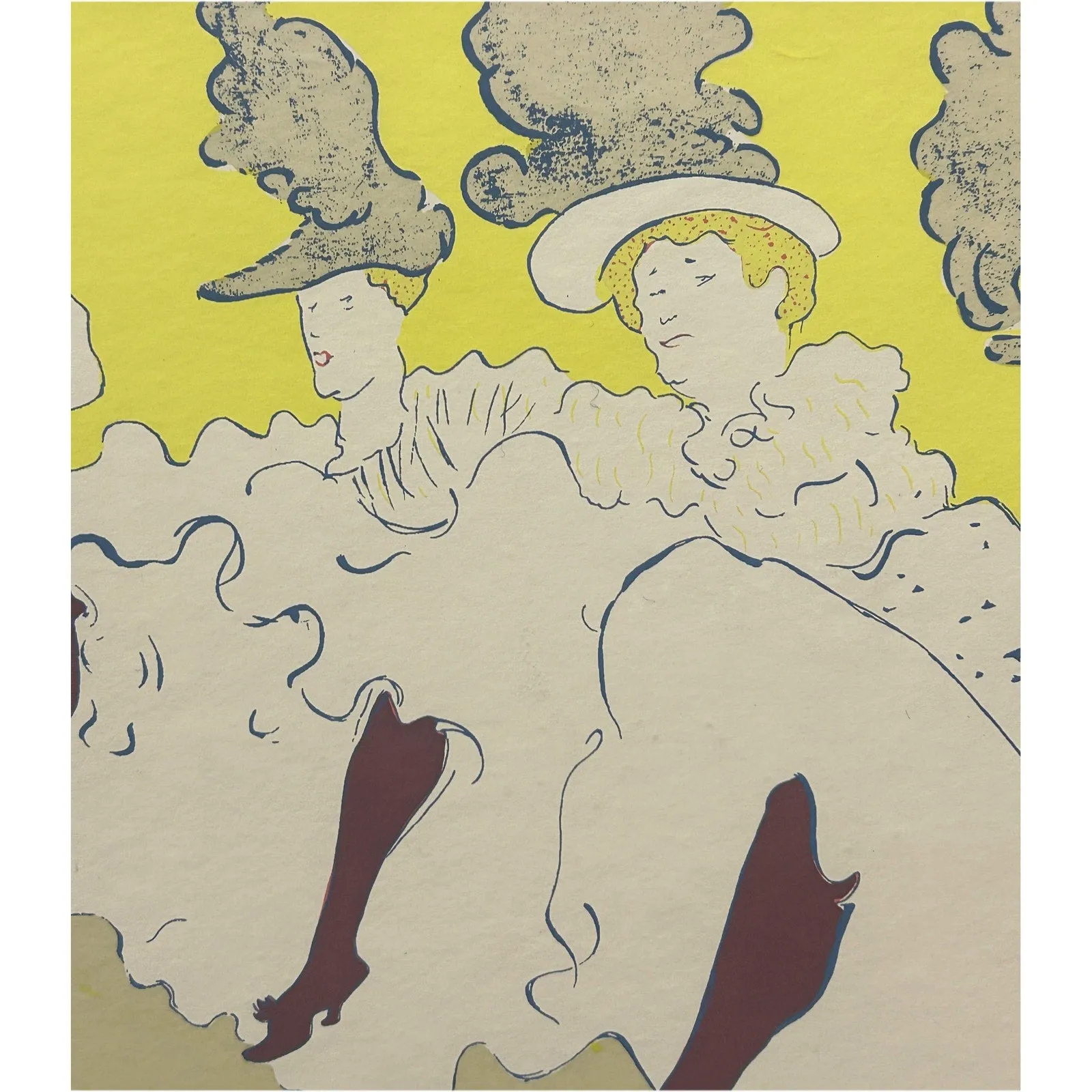 Toulouse-Lautrec Troupe de Mlle Eglantine Can Can Serigraph Silkscreen 24x29